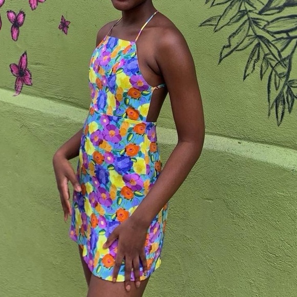 Zara Floral Print Dress/Romper - Picture 2 of 6